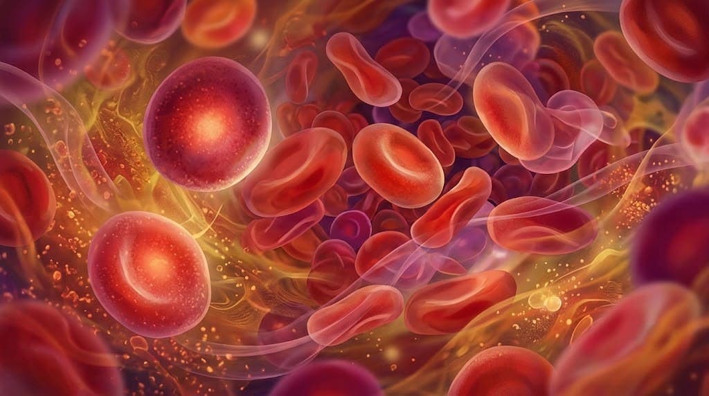 Illustration of red blood cell dehydration mechanism in sickle cell disease
