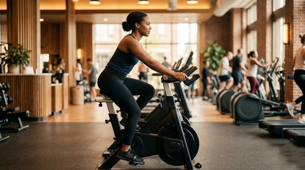 Person with sickle cell disease doing controlled submaximal cycling exercise safely